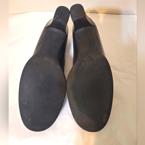 Franco Sarto Nolan pump women's black leather 9.5 slip on shoes - Picture 5 of 8